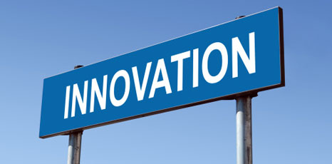 Cartello con la parola Innovation