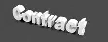 Illustrazione con scritta Contract