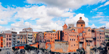 Vista dell'antico quartiere Castello di Cagliari