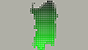 Sardegna in pixel verdi