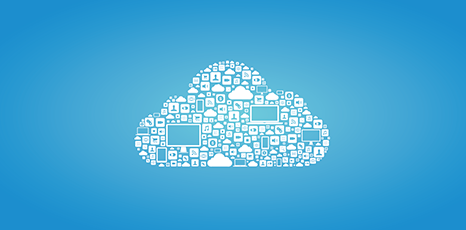 Illustrazione sul tema del cloud computing