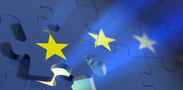 Bandiera europea in puzzle