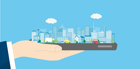 Illustrazione sul concetto di smart city