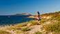 Woman in Mediterranean landscape 