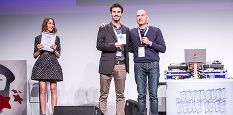 Paolo Zurru, creator of My Solar Family, receives the award